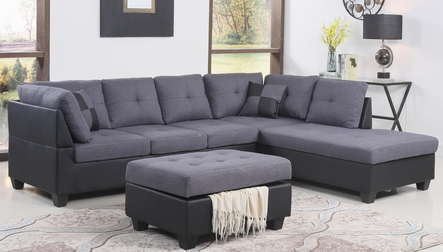 Liya Sectional with Storage Ottoman
