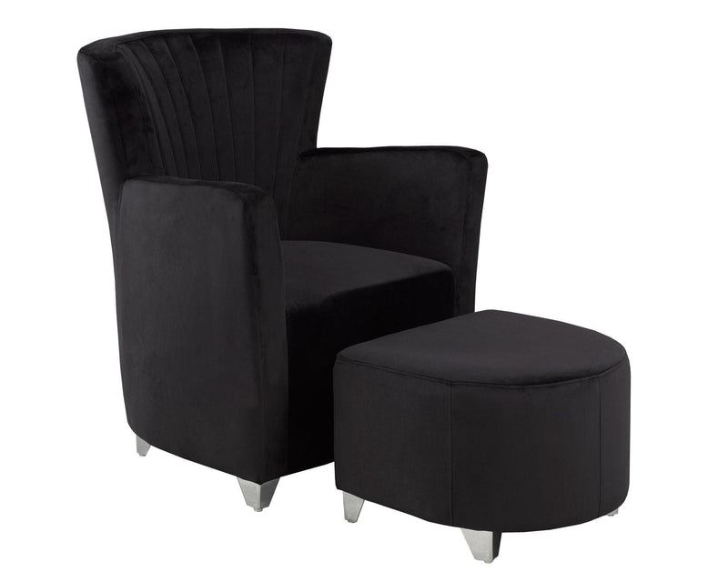 2pc Chair & Ottoman - B0711 - Furnish 4 Less