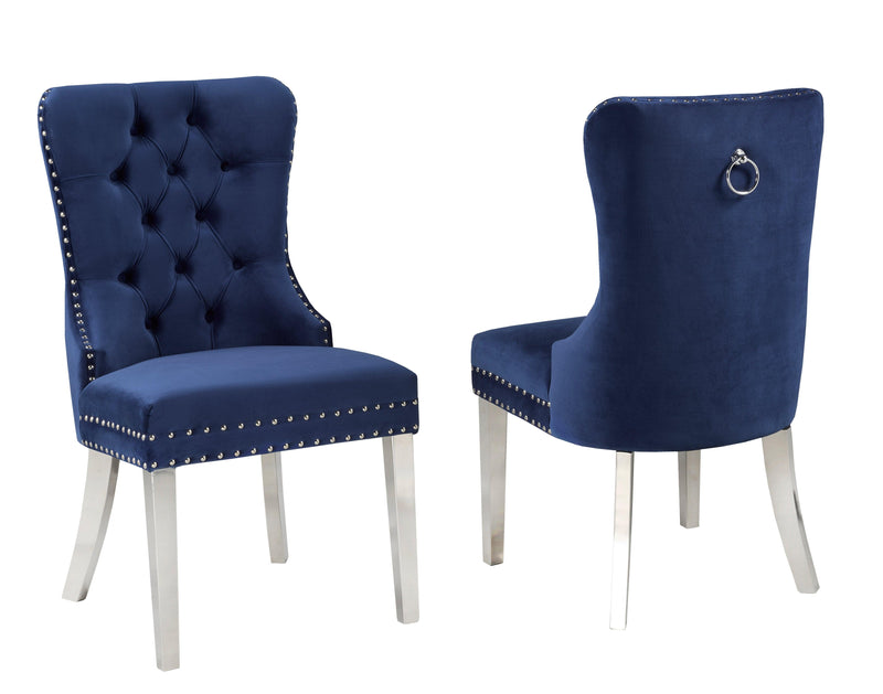 Dining Chairs, Set of 2 (Black, Blue, Grey) - B-459 - Furnish 4 Less