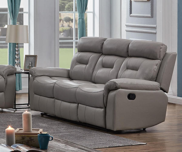 Marvel Leather Recliner Sofa in Ivory - KW7123 - Furnish 4 Less