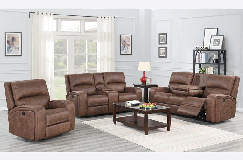 Air-Suede Power Recliner Set - Furnish 4 Less