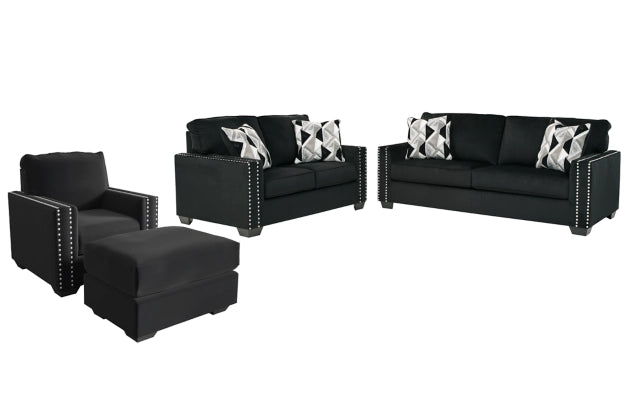 Gleston Sofa, Loveseat, Chair and Ottoman - Furnish 4 Less