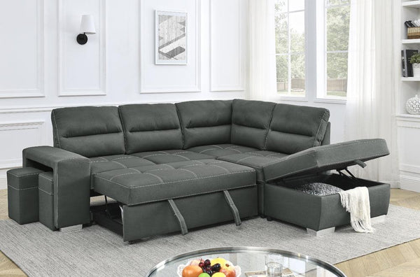 Air-Suede Sleeper Sectional Sofa - T1225 - Furnish 4 Less