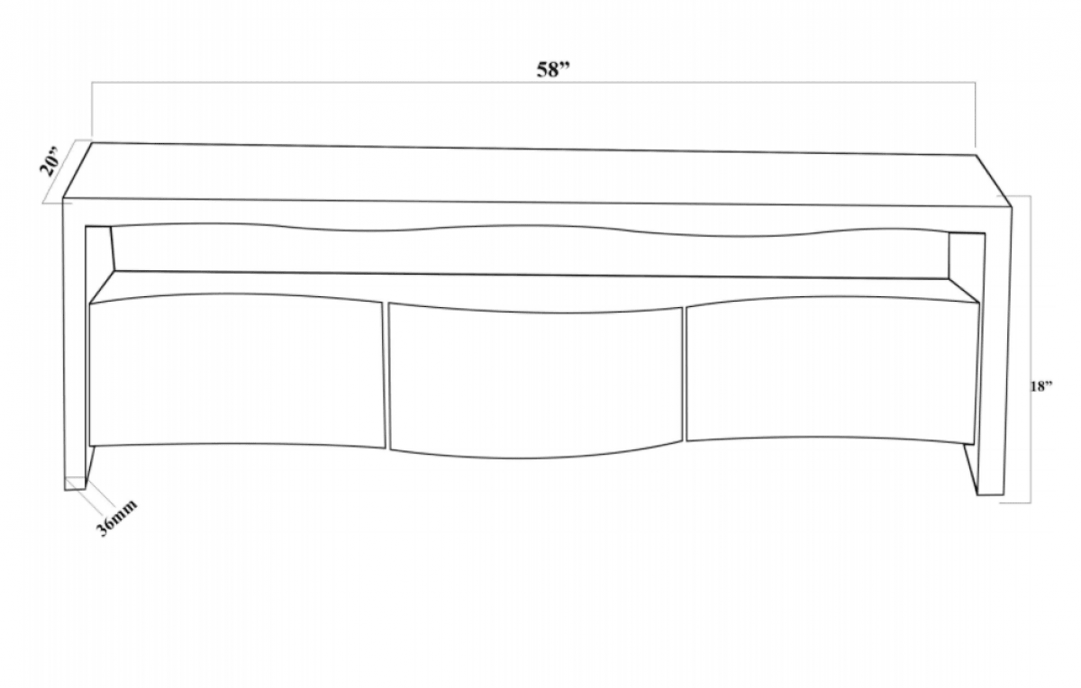Acacia 58" TV Stand - B14 - Furnish 4 Less