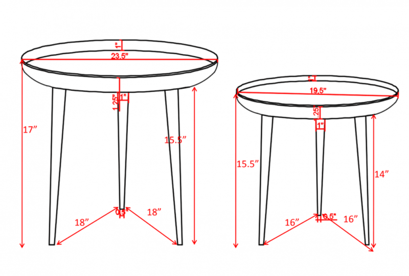 SIDE TABLE - SET OF 2 - B1527 - Furnish 4Less