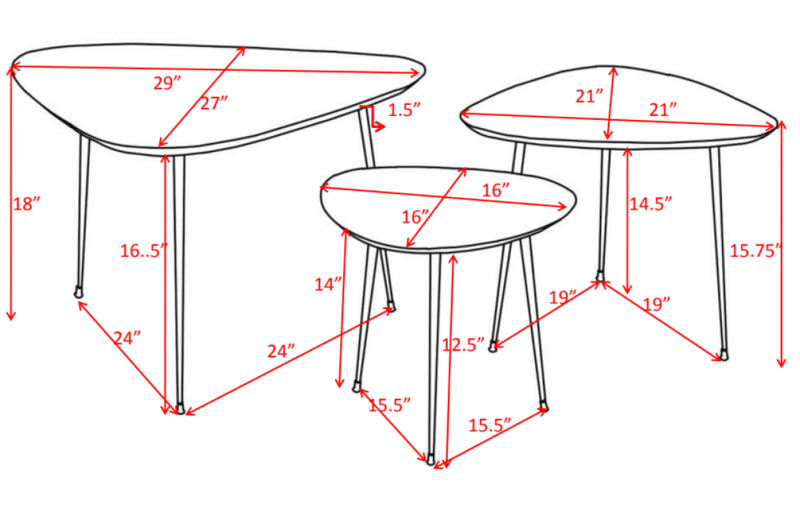 SIDE TABLE - SET OF 3 - B1591 - Furnish 4Less