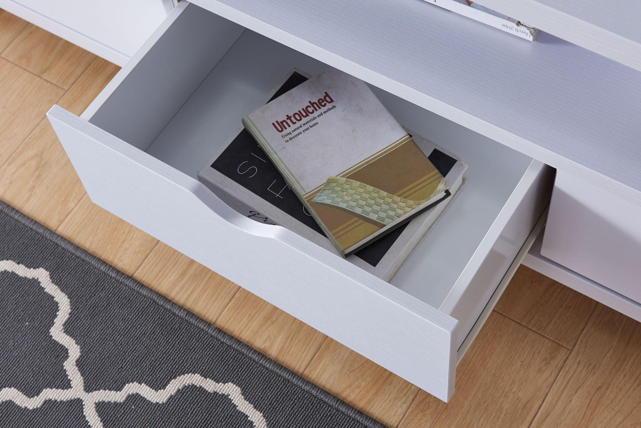 60" TV Stand in White - B18041 - Furnish 4 Less