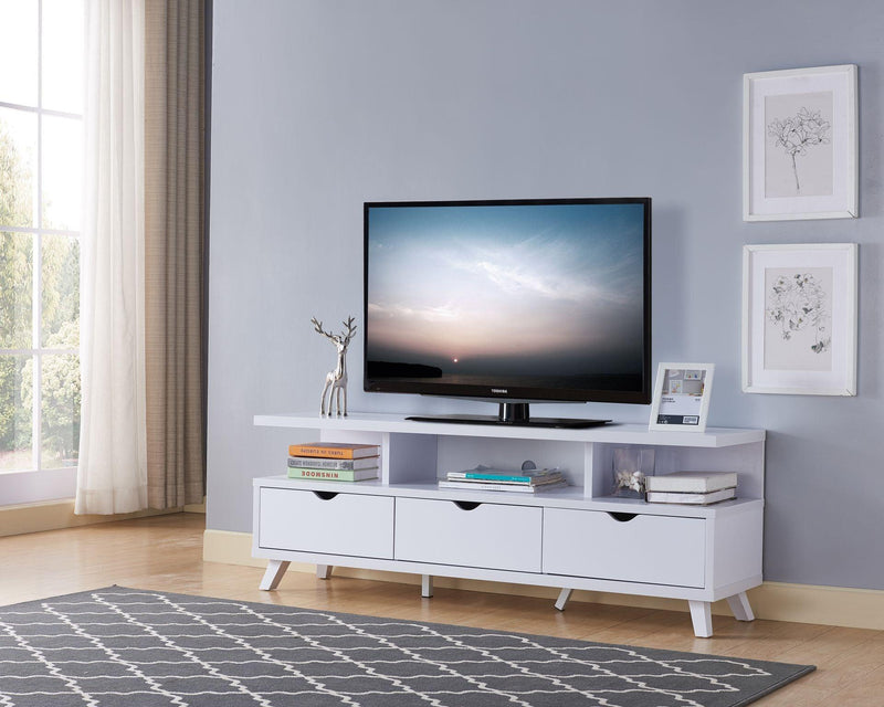 60" TV Stand in White - B18041 - Furnish 4 Less
