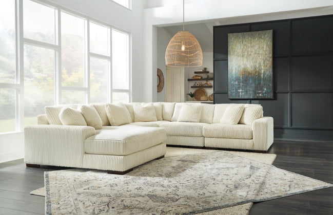 Lindyn 5-Piece Sectional with Chaise in Ivory