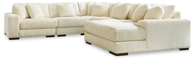 Lindyn 5-Piece Sectional with Chaise in Ivory