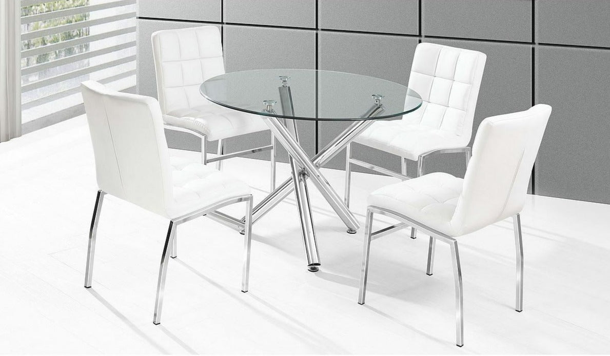 Weston Chairs in Black or White (4 Per Box) - KW142 - Furnish 4 Less