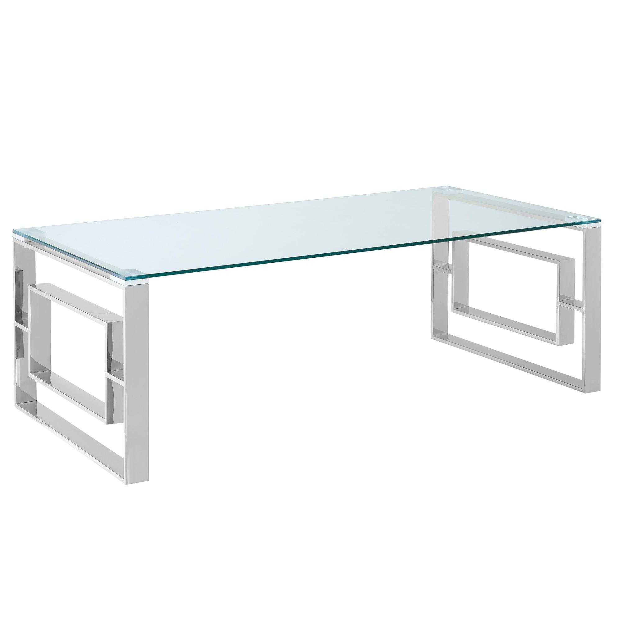 Eros Coffee Table in Silver - Furnish 4 Less