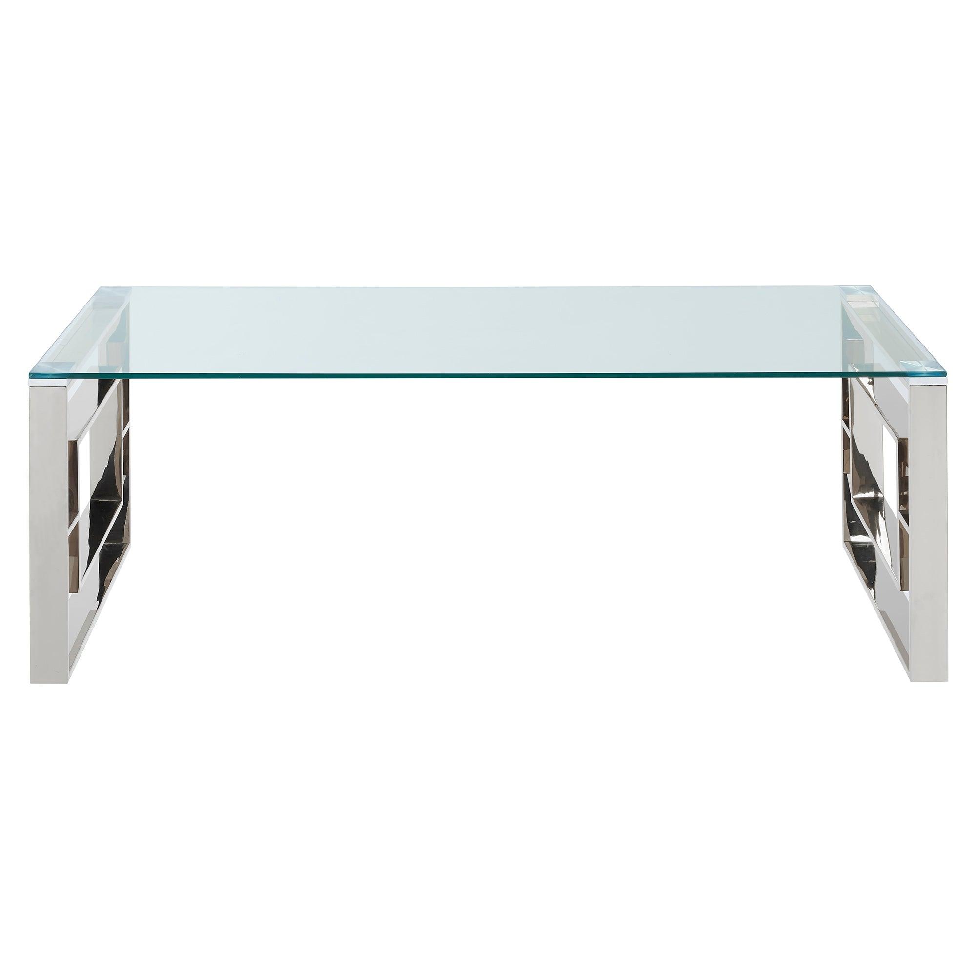 Eros Coffee Table in Silver - Furnish 4 Less