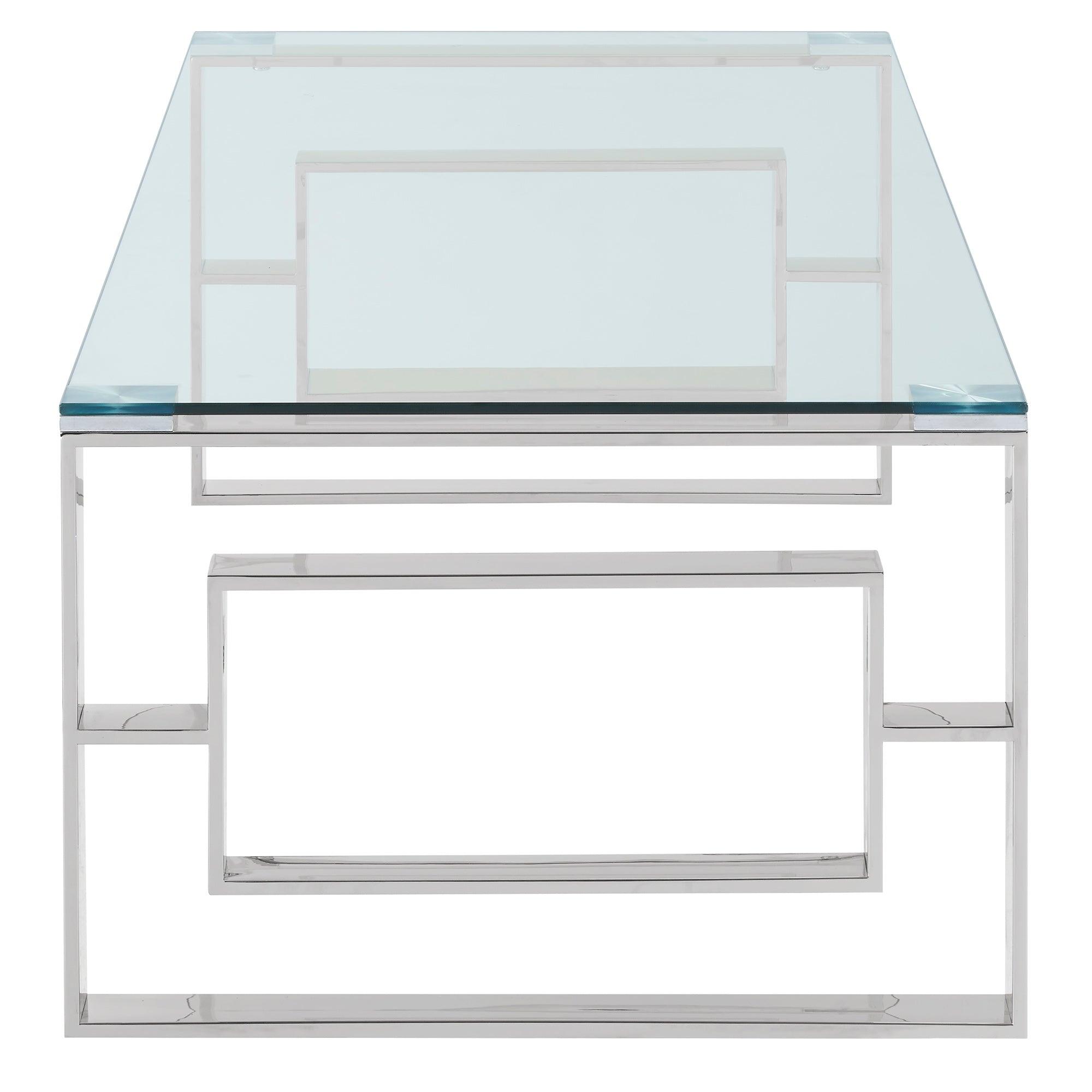 Eros Coffee Table in Silver - Furnish 4 Less