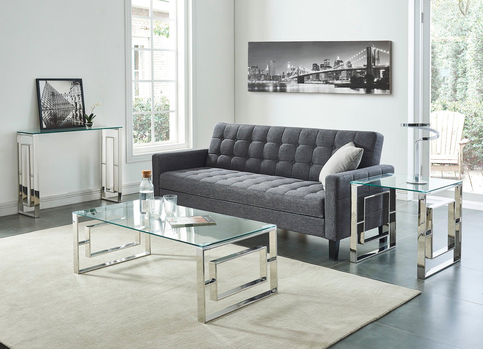 Eros Coffee Table in Silver - Furnish 4 Less