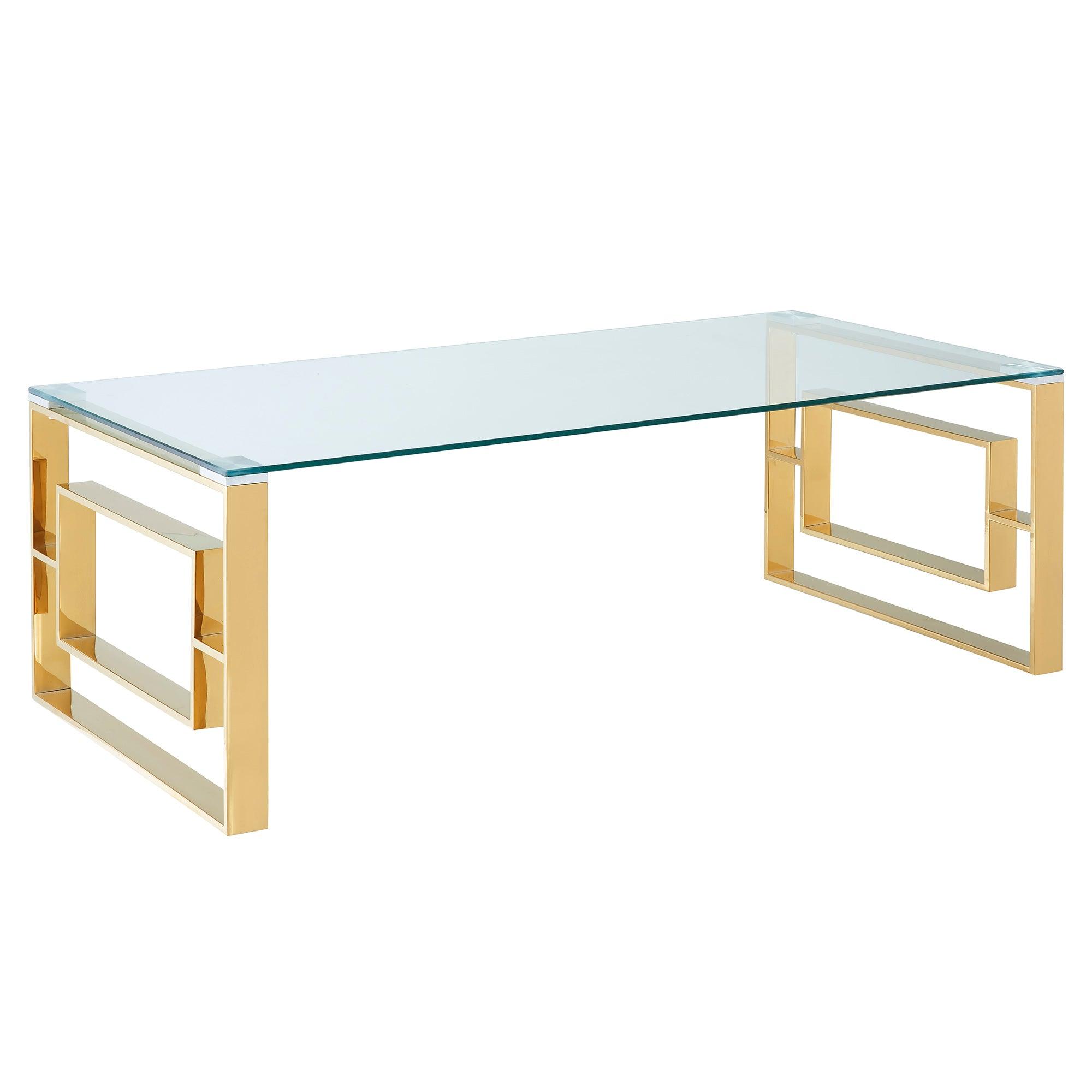 Eros Coffee Table in Gold - Furnish 4 Less
