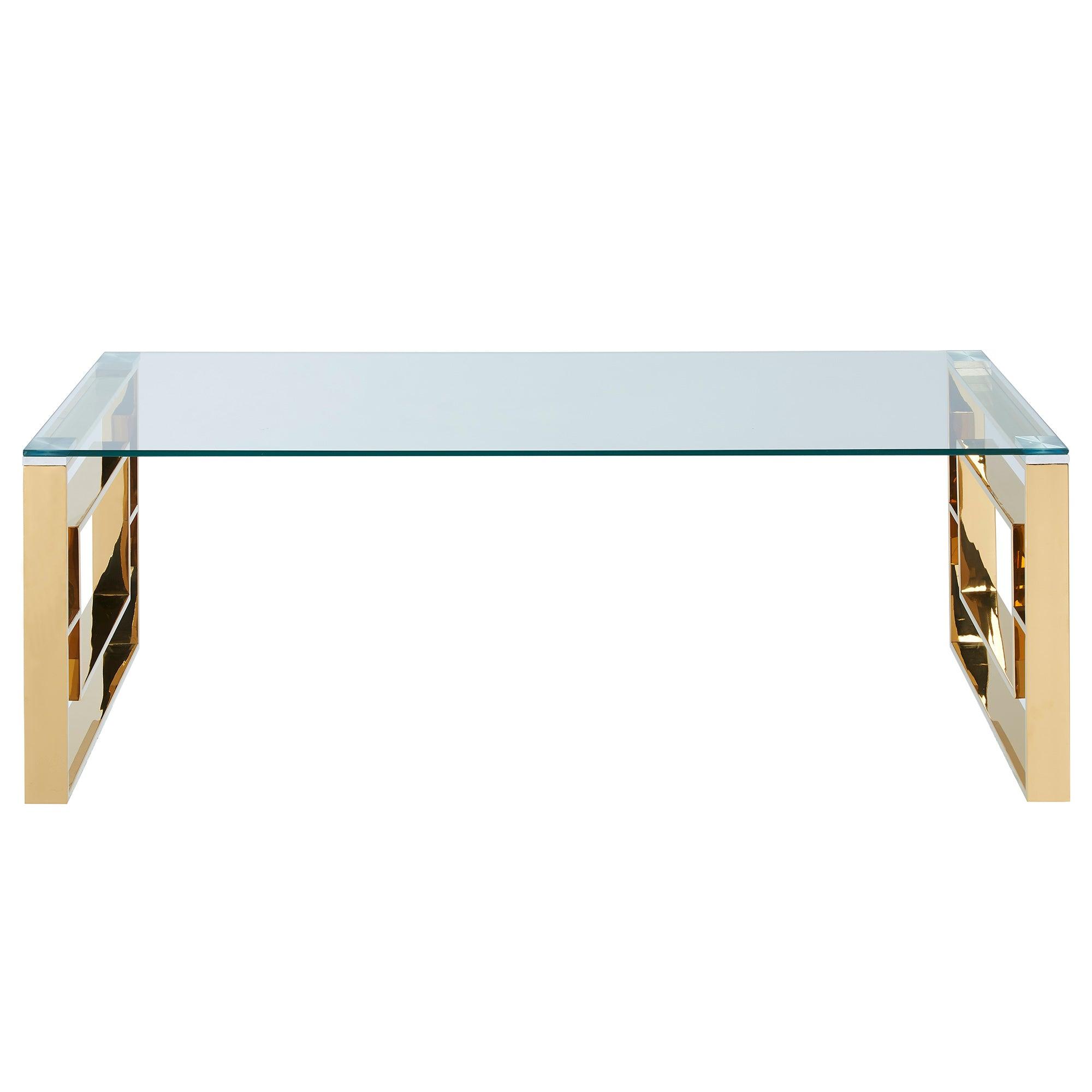 Eros Coffee Table in Gold - Furnish 4 Less