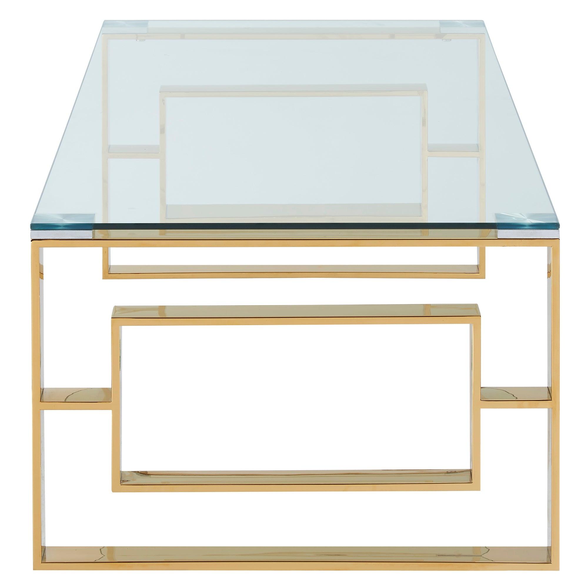 Eros Coffee Table in Gold - Furnish 4 Less