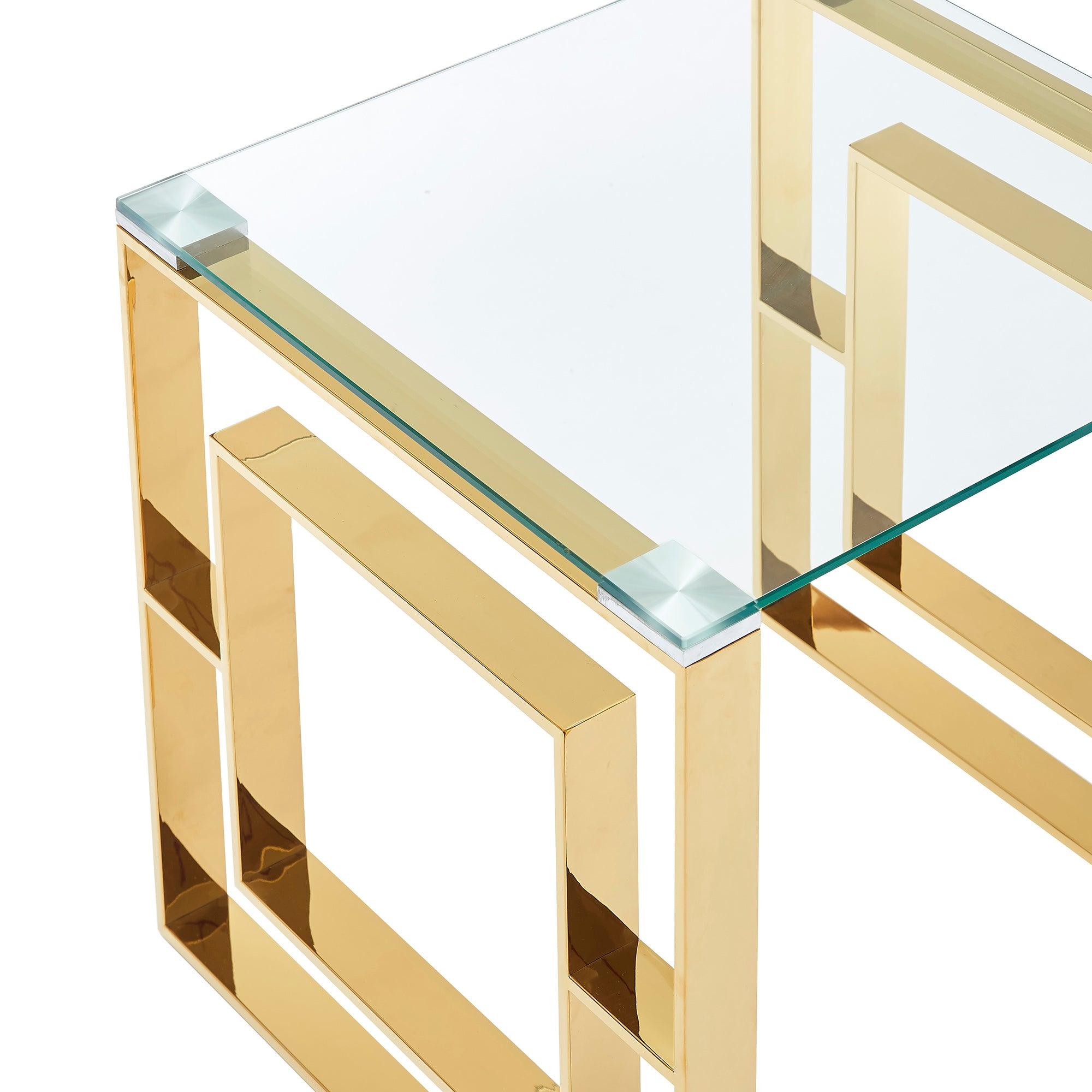 Eros Coffee Table in Gold - Furnish 4 Less