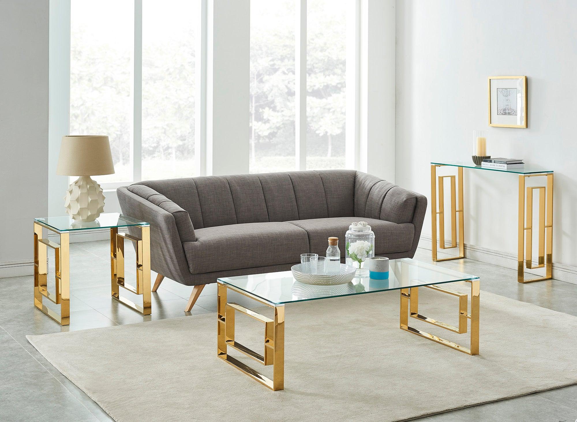 Eros Coffee Table in Gold - Furnish 4 Less