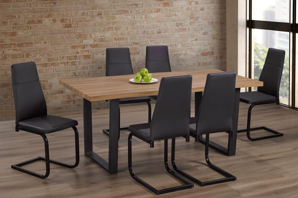 7-Piece Live Edge Dining Table Set - T3350 - Furnish 4 Less