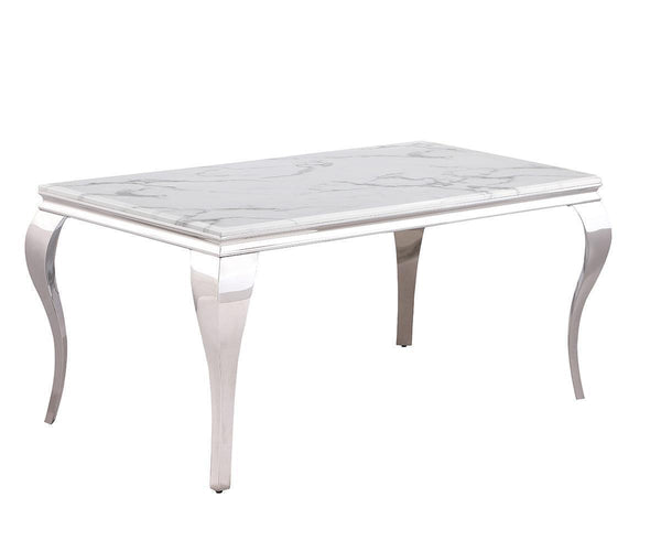 63"L Bianca Dining Table in White