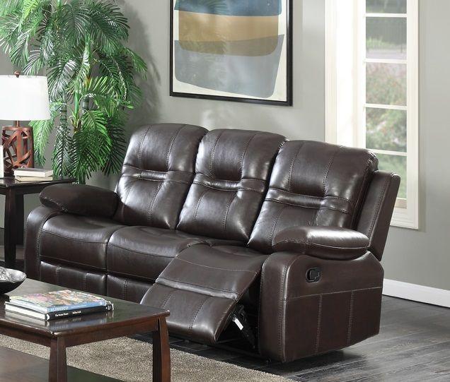Napolean Recliner Sofa in Chocolate - B6015 - Furnish 4 Less
