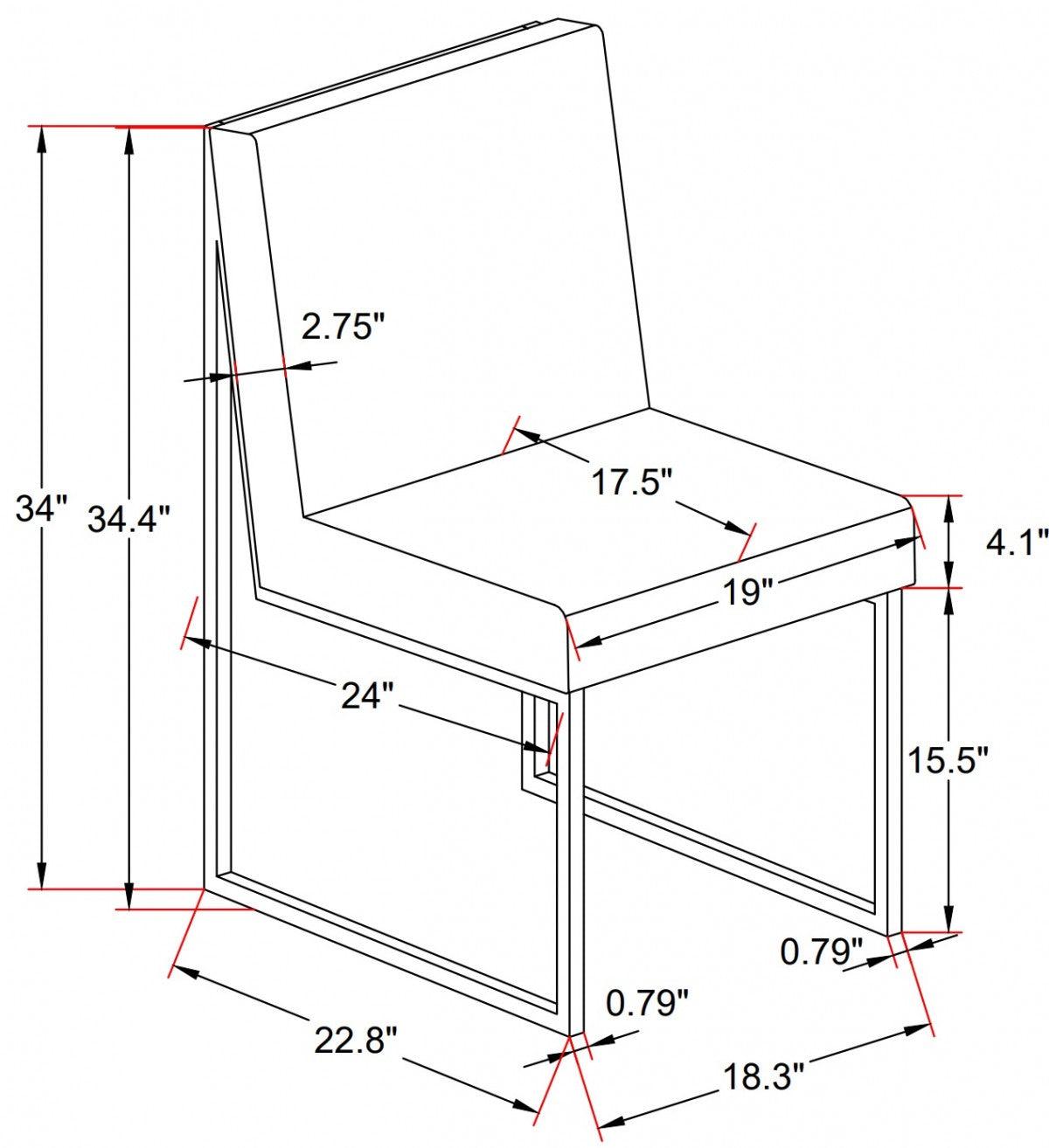 DINING CHAIR, SET OF 2, BLACK - B3656 - Furnish 4 Less