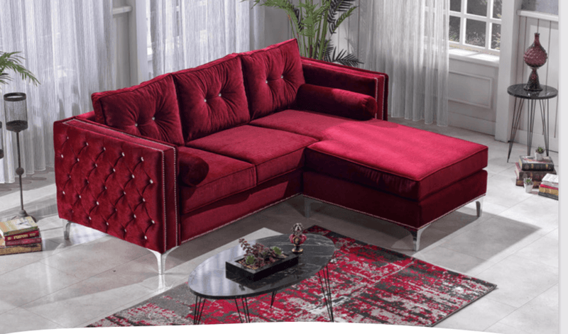 ALASKA - Red / Grey / Black - Sectional Sofa - Furnish 4 Less