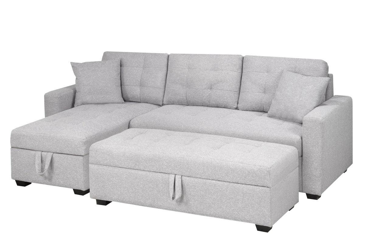 Reversible Storage Sectional w/ Ottoman - B2111 - Furnish 4 Less