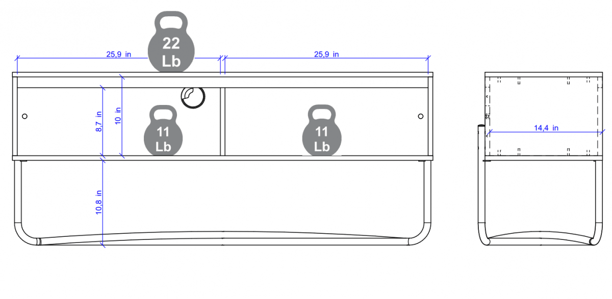 53" White/Chrome TV Stand - B149 - Furnish 4 Less