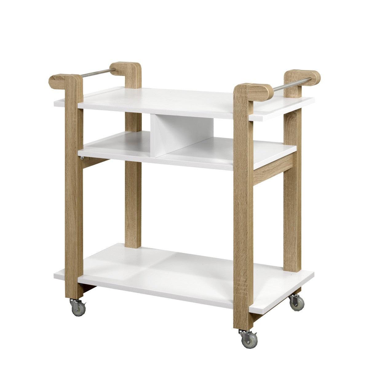 White/Oak Kitchen Cart - B202 - Furnish 4 Less