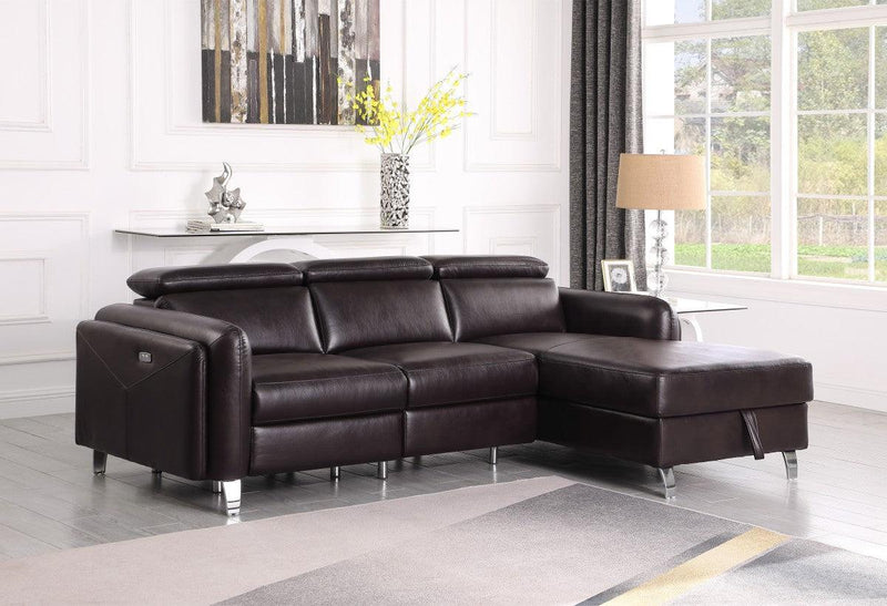 Power Recliner Faux Leather Sectional - B1232 - Furnish 4 Less