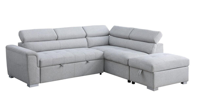 Sleeper Sectional with Storage Ottoman - B7019 - Furnish 4 Less
