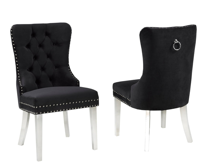 Dining Chairs, Set of 2 (Black, Blue, Grey) - B-459 - Furnish 4 Less