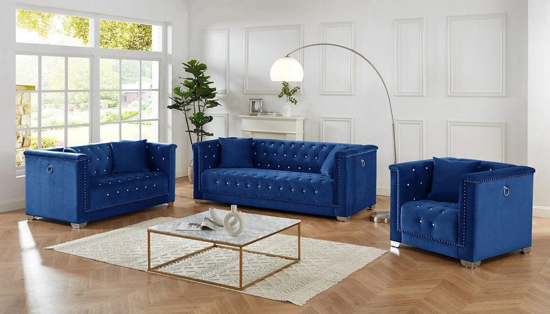 3-piece Sofa Set (Black, Blue, Grey) - IF-9200 - Furnish 4 Less