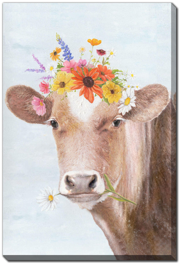 Cow with Flowers - Furnish 4Less
