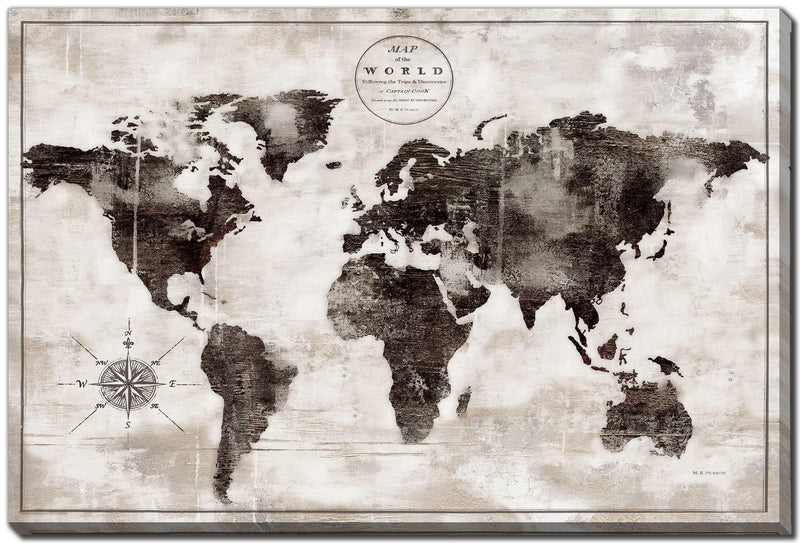 Rustic World Map - Furnish 4 Less