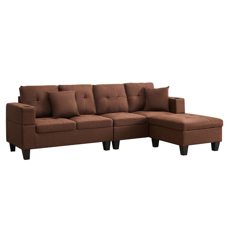 Sectional Sofa w/ Reversible Chaise - MNT11 - Furnish 4 Less