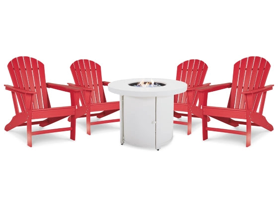 Sundown Treasure Outdoor Fire Pit Table and 4 Chairs
