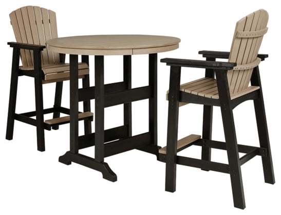 Fairen Trail Outdoor Bar Table and 2 Barstools