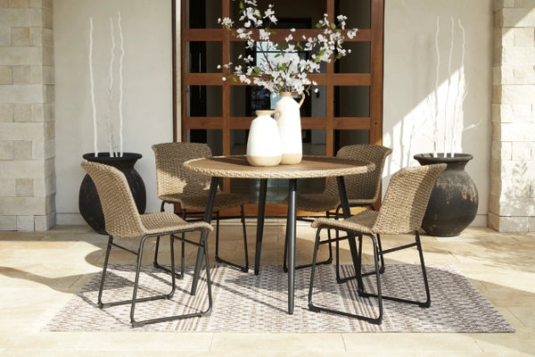Amaris Outdoor Dining Table and 4 Chairs - Furnish 4 Less