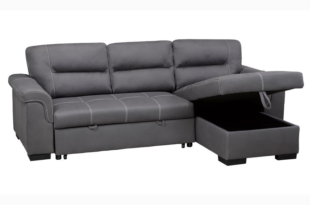 Sleeper Sectional w/ Reversible Storage Chaise - T1217 - Furnish 4 Less