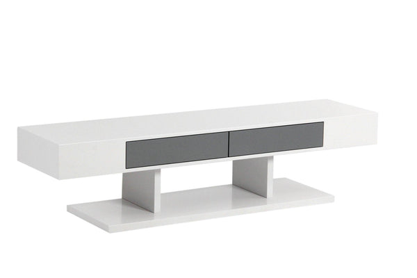59" TV Stand in White & Grey - B3041 - Furnish 4 Less