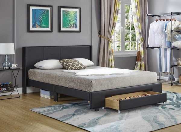 Storage Bed (Black, Grey) - IF-5370 - Furnish 4 Less