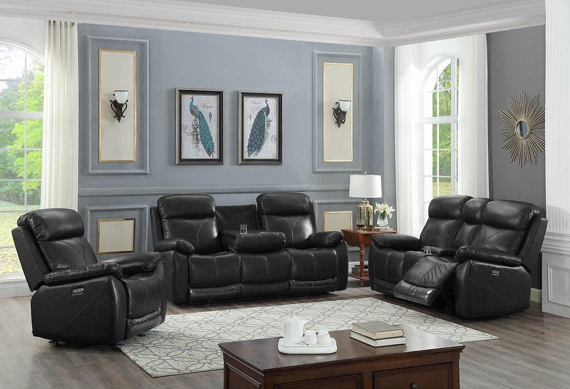 Genuine Leather-Match Power Recliner Set - Furnish 4 Less