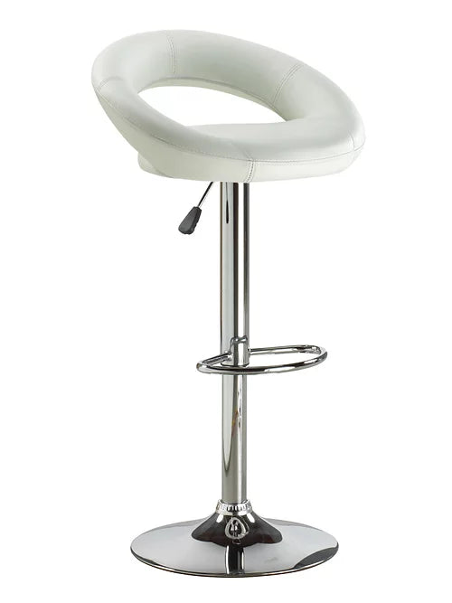 PU Leather Bar Stools, Set of 2 (Black, White) - IF-138 - Furnish 4 Less