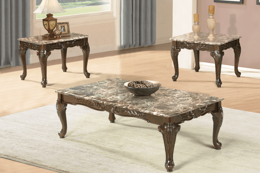 3-piece Coffee Table Set (Walnut / Espresso) - IF-2070 - Furnish 4 Less
