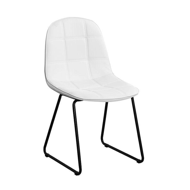 White PU Leather Dining Chairs - IF-1766 - Furnish 4 Less