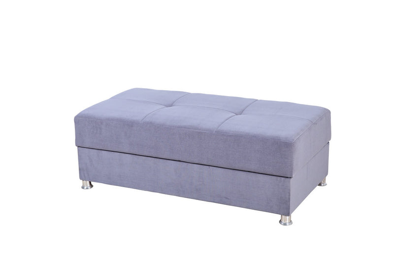 Lay-flat Sofa Bed w/ Storage & Ottoman - IF-9310